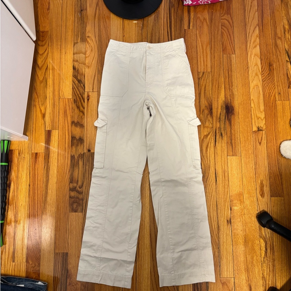 Cream Cargo Pants